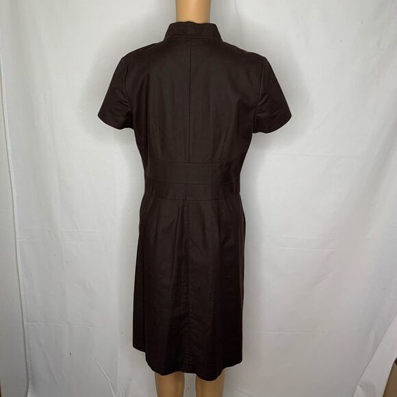 Lafayette 148 Short Sleeve Full Zip Dress Collar 8 - Picture 8 of 8